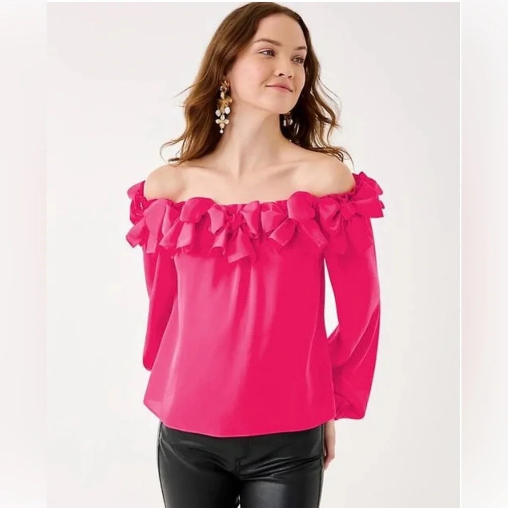 Lilly Pulitzer Analea Off the Shoulder Top - Picture 2 of 8